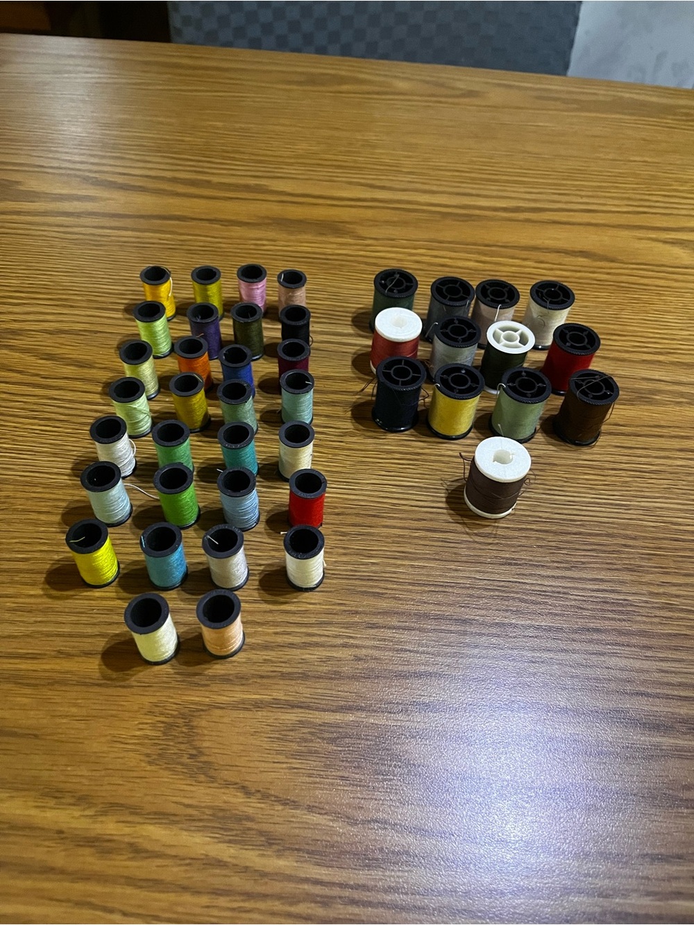 Assorted Small Sewing Thread Spools - Multicolor